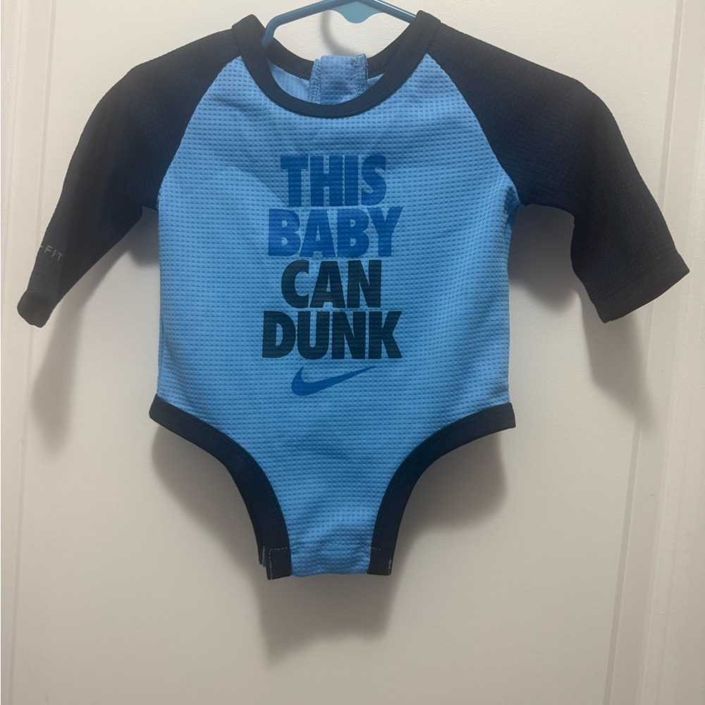 Nike Black and Blue Kids Bodysuit